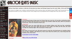 Desktop Screenshot of halcyondaysmusic.com
